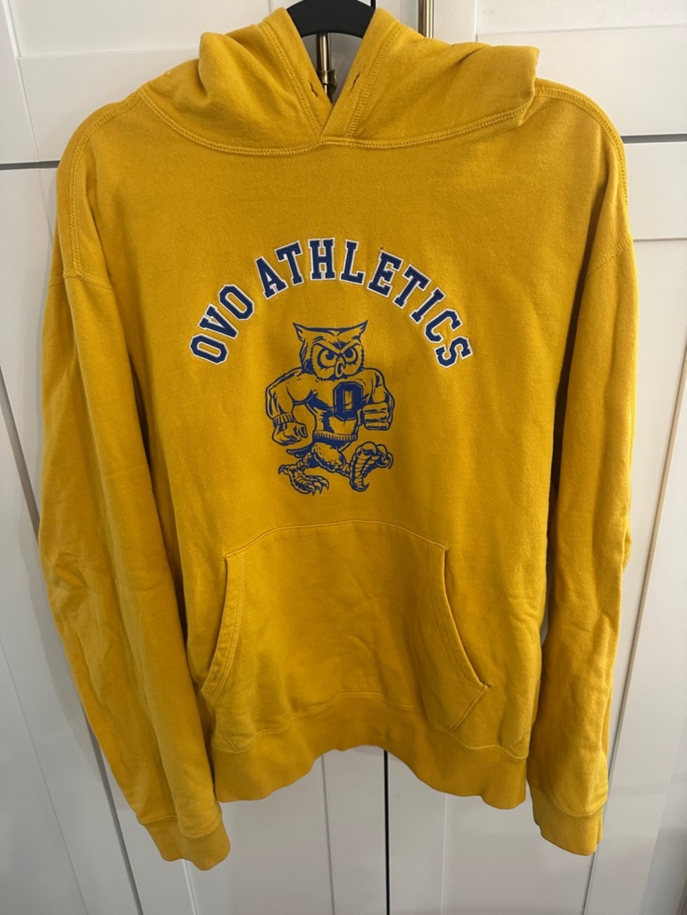 OVO Yellow 'OVO Athletics' Pullover Hoodie